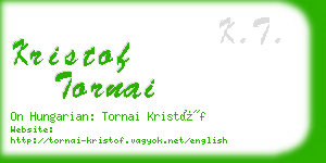 kristof tornai business card